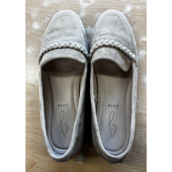 Joie Tan Suede Braided Loafers Flats 8.5 Old Money Preppy Classic Shoes - Picture 6 of 16